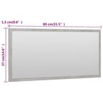 vidaXL Ensemble de meubles de salle de bain 2 Pièces gris béton