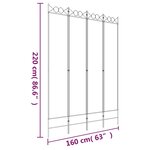 vidaXL Cloison de séparation 4 panneaux Marron 160x220 cm Tissu