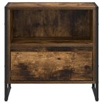 vidaXL Table de chevet Chêne Fumé 50 x 39 5 x 50 cm Bois d'ingénierie