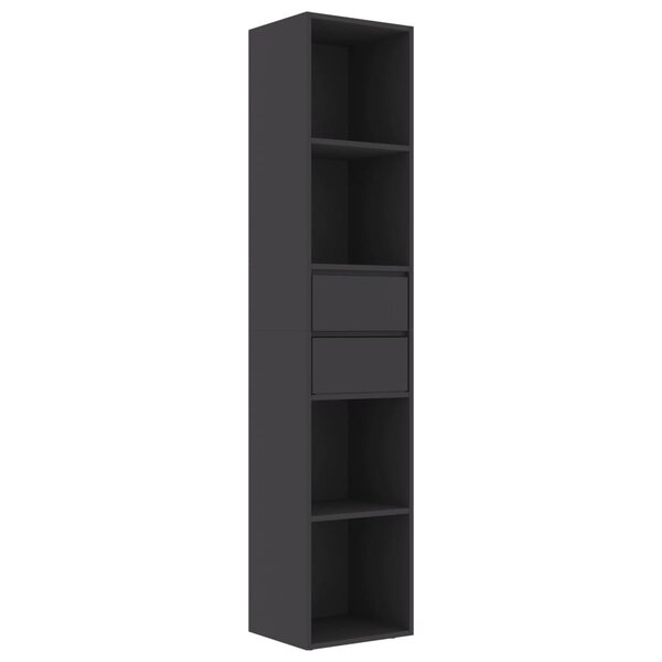 vidaXL Bibliothèque Gris 36x30x171 cm Aggloméré