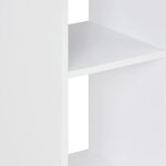 vidaXL Table de bar Blanc et béton 60x60x110 cm