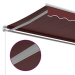 vidaXL Auvent manuel rétractable bordeaux 400x350 cm