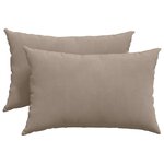 vidaXL Coussins de canapé 2 Pièces Taupe 60 x 40 cm tissu