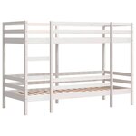vidaXL Lit superposé sans matelas blanc 90x200 cm bois de pin massif