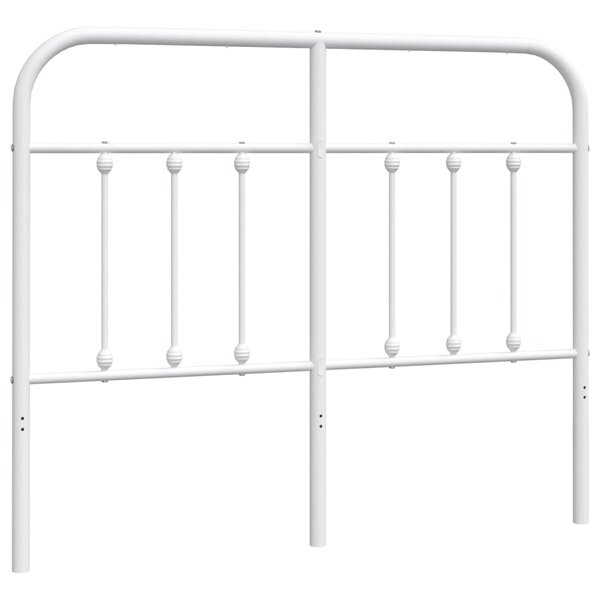 vidaXL Tête de lit métal blanc 120 cm