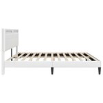 vidaXL Cadre de lit avec bandes LED Blanc 180 x 200 cm Simili cuir