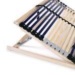 vidaXL Sommier à lattes sans matelas avec 42 lattes 7 zones 140x200 cm