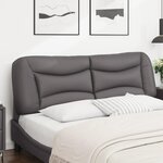 vidaXL Coussin de tête de lit Hvar gris 160 cm similicuir
