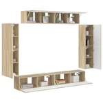 vidaXL Meuble TV 8 Pièces Chêne Sonoma