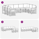 vidaXL Ensemble de canapés d'extérieur 7 Pièces Blanc et gris clair