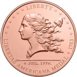 Monnaie LIBERTAS AMERICANA Liberty 5 Oz Cuivre 1$ Liberia 2026 (PRÉCOMMANDE)