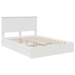 vidaXL Lit de Rangement Blanc 140 x 190 cm Bois d'ingénierie