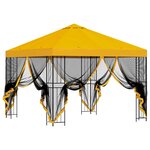 vidaXL Abri de jardin avec parois 3 x 3 m Jaune Polyester et Acier