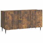vidaXL Meuble TV 99 x 34 5 x 52 cm Chêne fumé Bois d'ingénierie