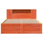 vidaXL Cadre de lit sans matelas cire marron 120x200cm bois pin massif