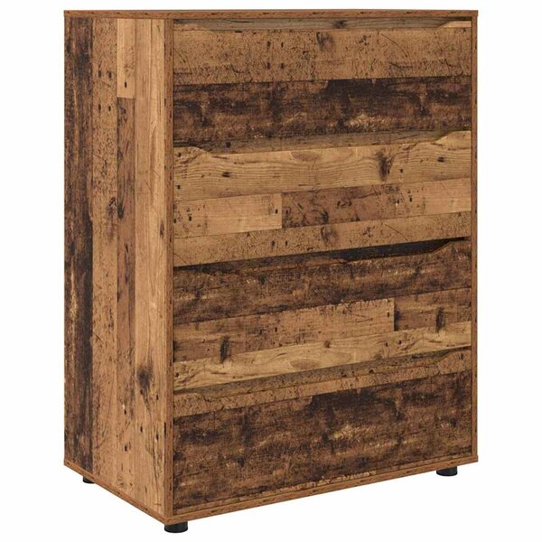 vidaXL Armoires de rangement 2 Pièces Bois Ancien 80 x 48 x 105 cm