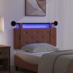 vidaXL Tête de lit suspendue Avec lumière LED Marron PU antique