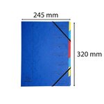Trieur agrafé avec élastiques 7 compartiments Bleu EXACOMPTA