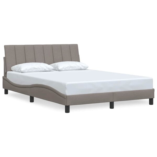 vidaXL Cadre de lit sans matelas Hanko taupe 140x200 cm tissu