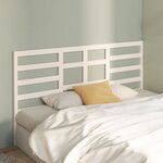 vidaXL Tête de lit Blanc 206x4x104 cm Bois massif de pin