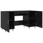 vidaXL Bureau avec porte Chêne noir 140 x 50 x 75 cm Bois d'ingénierie