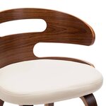 vidaXL Chaises à manger lot de 6 crème bois courbé et similicuir
