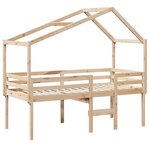 vidaXL Lit haut avec toit 80x200 cm bois de pin massif