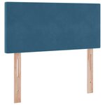 vidaXL Lit de Rangement avec matelas Bleu foncé 90 x 200 cm Velours