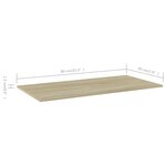 vidaXL Panneaux bibliothèque 4 Pièces Chêne sonoma 80x20x1 5 cm Aggloméré