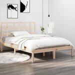 Vidaxl cadre de lit bois massif 160x200 cm