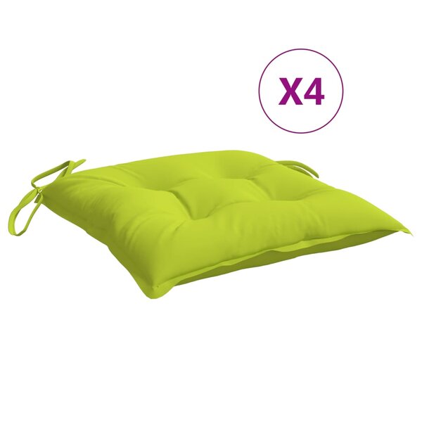 vidaXL Coussins de chaise 6 Pièces vert brillant 40x40x7 cm tissu oxford