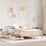 vidaXL Cadre de lit sans matelas 160x200 cm bois massif de pin