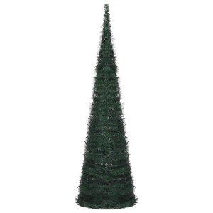 vidaXL Sapin de Noël with LED String Lights Vert 150 x 150 cm PVC