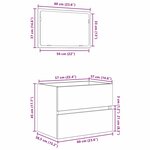 vidaXL Set de Meubles de Salle de Bain 2 Pièces Chêne artisanal