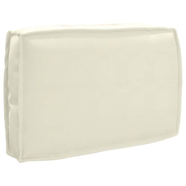 vidaXL Coussin de palette pour dossier crème 60x40x12 cm en tissu Oxford.