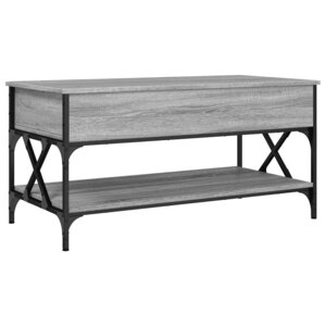 vidaXL Table basse sonoma gris 100x50x50 cm bois d'ingénierie et métal