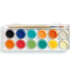 Djeco DJ08803 - 12 Pastilles Gouaches Classiques