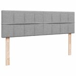 VidaXL Cadre de lit ottoman et matelas gris clair 140x200 cm tissu
