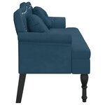 vidaXL Banc avec coussins bleu 120 5x65x75 cm velours