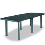 vidaXL Ensemble à manger d'extérieur 11 Pièces Plastique Vert
