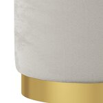 vidaXL Tabouret de rangement rond Gris clair Velours