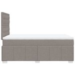 vidaXL Sommier à lattes de lit avec matelas Taupe 120x200 cm Tissu