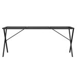 vidaXL Pieds de table à manger cadre en X 180x80x73 cm acier