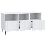 vidaXL Meuble TV Blanc 102 x 34 5 x 50 cm Bois d'ingénierie