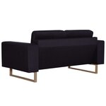 vidaXL Ensemble de canapé 2 Pièces tissu noir