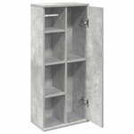 vidaXL Meuble de salle de bain avec porte-rouleau gris béton