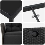 vidaXL Ensemble de salle à manger pour jardin 7 Pièces Noir Poly rotin