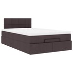 vidaXL Lit ottoman avec matelas marron foncé 120x200 cm tissu