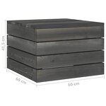 Vidaxl salon palette de jardin 7 pièces avec coussins bois de pin massif