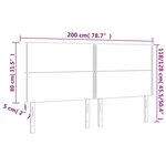 vidaXL Têtes de lit 4 Pièces Rose 100x5x78/88 cm Velours